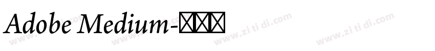 Adobe Medium字体转换
